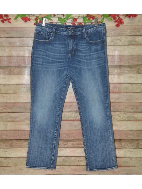 Driftwood Jeans Womens 31 Blue Straight Leg Medium Wash Stretch Premium Denim - Image 3