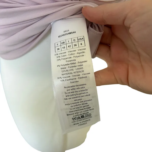 Christian Dior Vintage Lilac Slinky Camisole Undershirt Size 6 - Image 5