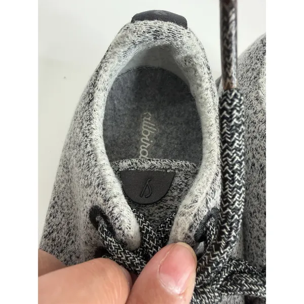 Allbirds Women's Wool Runner Gray Black Merino Wool Sneakers Size 8 Normcore - Image 4