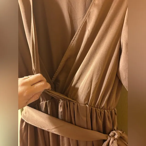 Baltic Born Sicily Satin Wrap Maxi Dress - Image 5