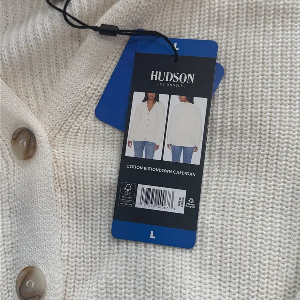 Hudson Los Angeles cotton button down cardigan nwt 100%cotton - Image 4