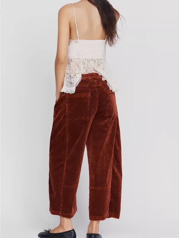 Pilcro Anthropologie Wide-Leg Corduroy Pants in Rust - Image 3