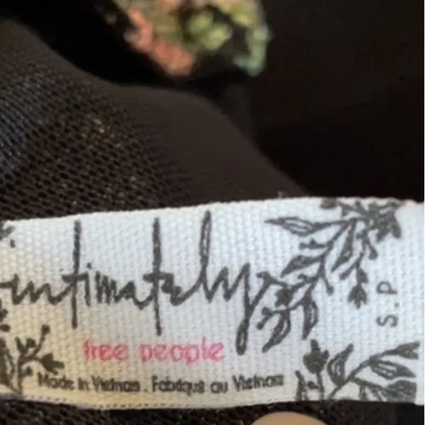 FREE PEOPLE INTIMATELY‎ WOMEN'S BLACK FLORAL LACE Dress Small NWOT - Image 7