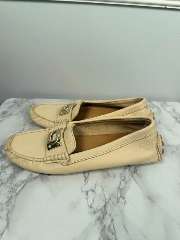 Coach Napoleon driving Loafers buckle leather Flats Size 7.5B - Image 4