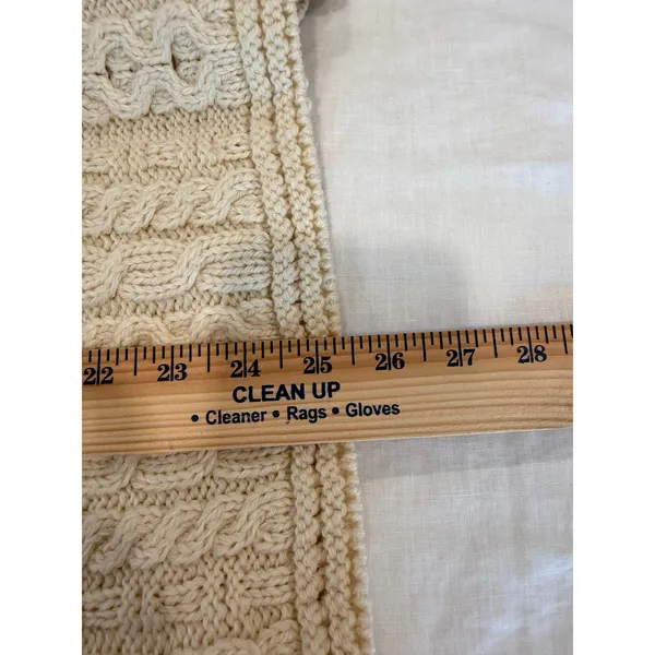 Blarney Woolen Mills Cable Knit Pullover Sweater Merino Wool Cream Women's XL - Image 9