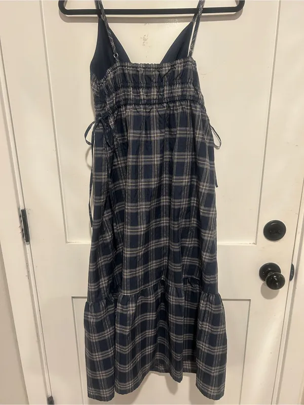 GU Checked Camisole Dress size medium Blue - Image 3