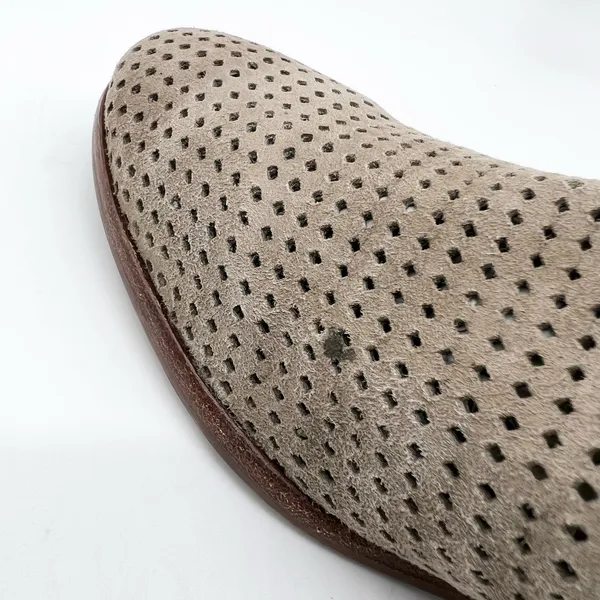Sam Edelman Womens 9 Paula‎ Perforated Leather Buckle Ankle Boot Putty Suede - Image 5