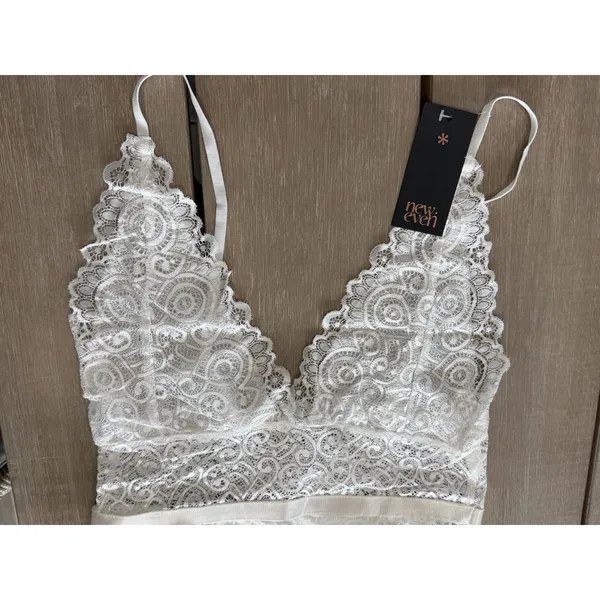 New‎ Even White Small Lingerie Teddy Bodysuit Lace Boho Chic Sexy Festival Wear - Image 5
