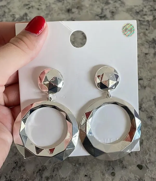 Silver Dangle Earrings - Image 3