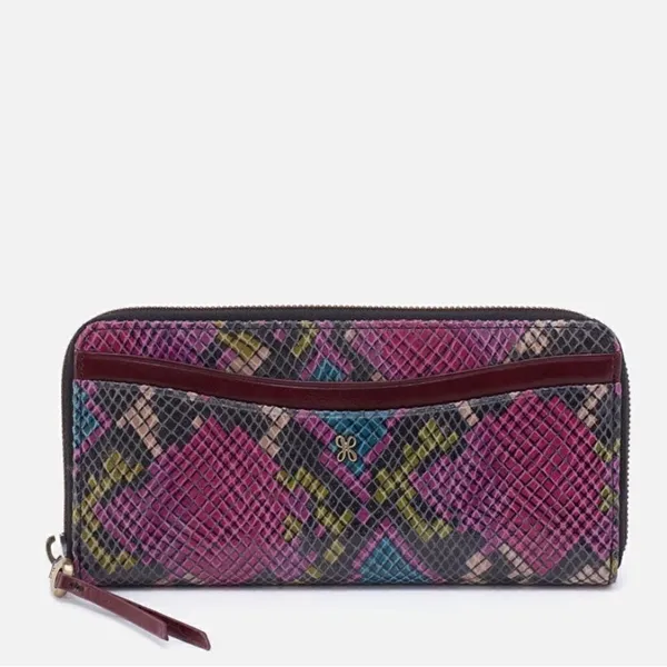HOBO Max Large Zip Around‎ Leather Continental Wallet, Organization, Mosaic, NWT - Image 2