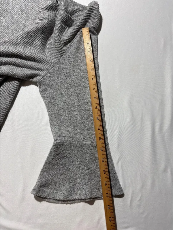 Cozy Gray Bell Sleeve Sweater - XL Apt. 9 Flare Fun! - Image 5