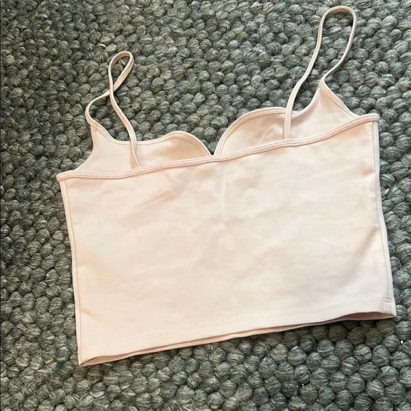 Abercrombie & Fitch Baby Pink Cropped Tank Size Small - Image 7