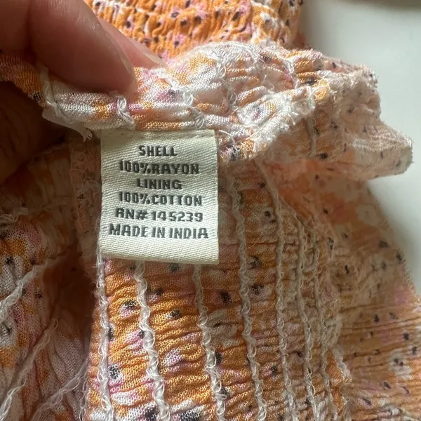 Sim and Sam Orange Square Neck‎ Mini Dress size medium - Image 5