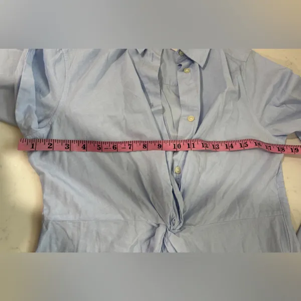 LOFT Light Blue Button-Down Shirt - Image 8