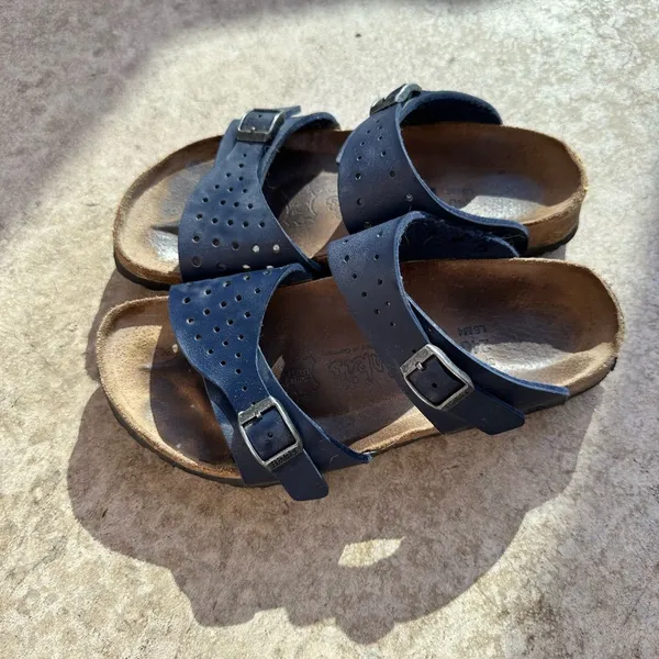 Birkenstock Blue strappy Size 37 Women’s beach casual summer pattern textured - Image 2