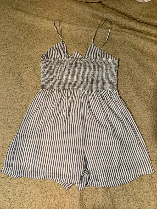 Japna Navy Striped Romper - Image 3