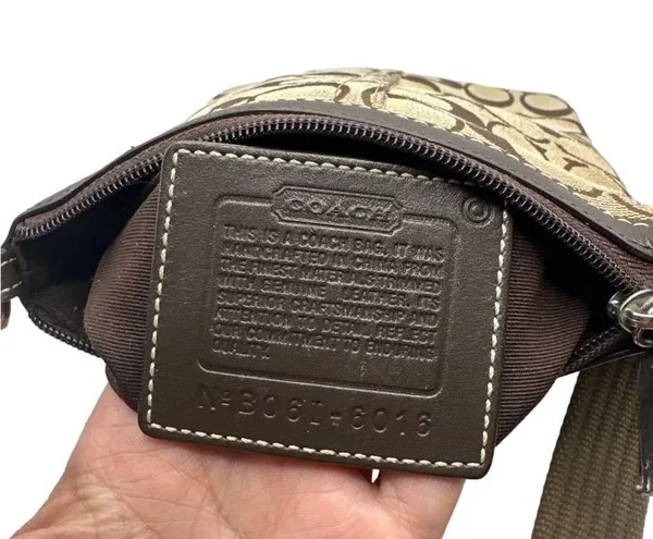 COACH Brown Signature Canvas Crossbody - Image 6