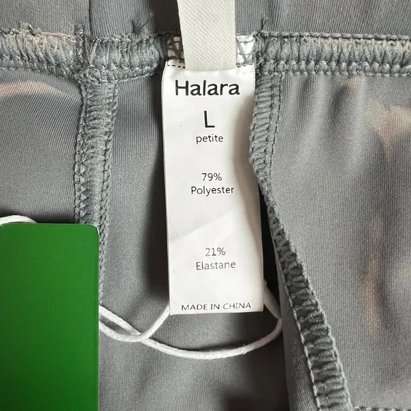 Halara High Waisted Pocket Straight Leg Work Pants Womens‎ PL Petite Large Gray - Image 10