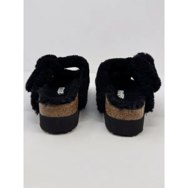 Birkenstock Papillio Arizona Sandals Big Buckle Shearling Platform 37 US 6.5 - Image 3