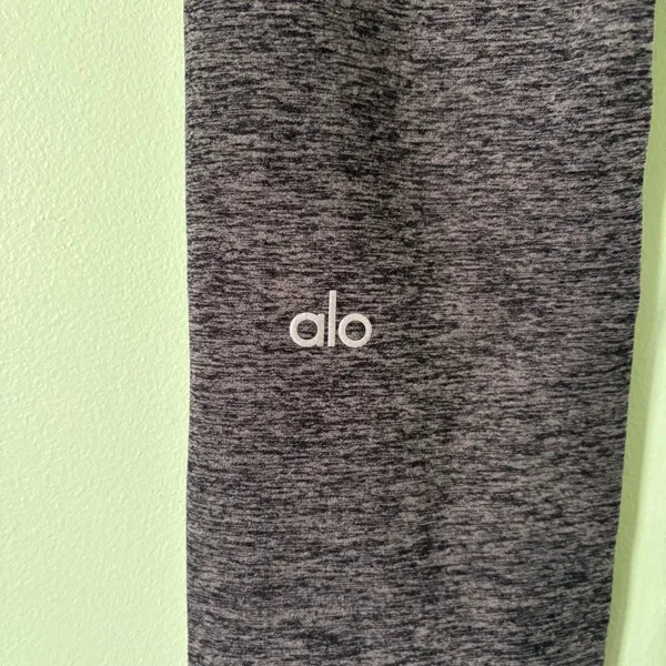 Alo Yoga Alosoft High-Waist 7/8 Heather Gray Highlight Leggings - Image 7
