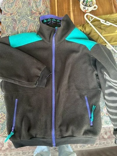 90s fleece zip up Black Size M - Image 6