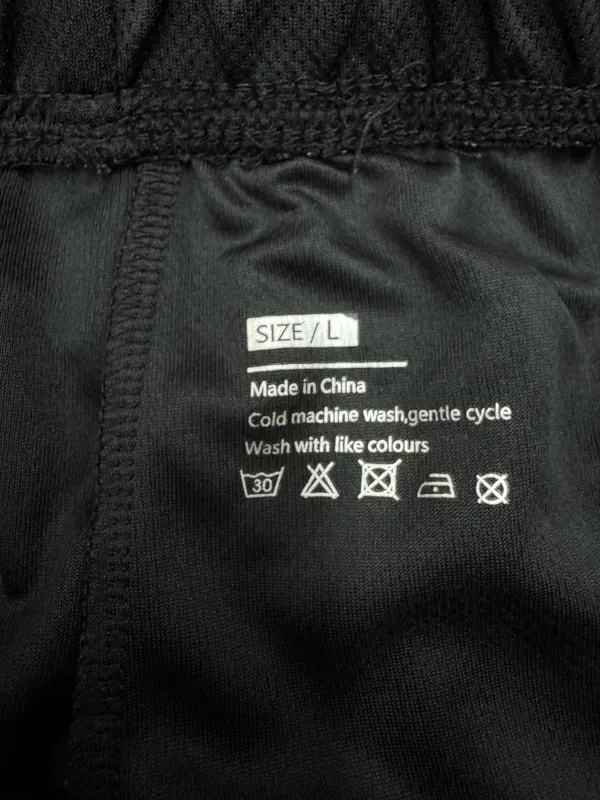 Men’s Black Athletic Running Shorts Size Large - Image 3