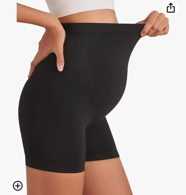 Enerful Women's Maternity Shorts Biker Summer Soft Seamless Pregnancy Yoga Workout Active Short Leggings Over Belly 5"/8" - Image 7