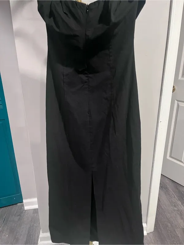 Zara Strapless Black Midi Dress Size Small New w/ Partial Tags - Image 5