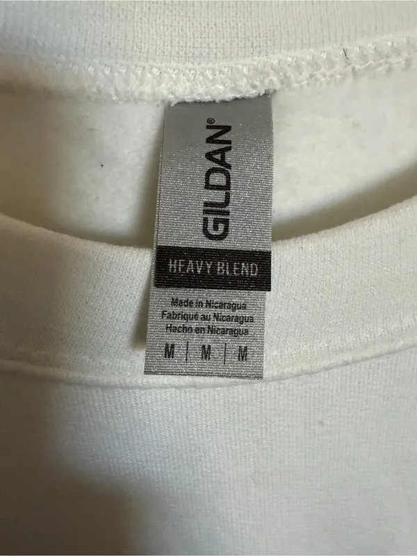 Alabama Gildan White Heavy Blend Crewneck Sweatshirt Medium - Image 3
