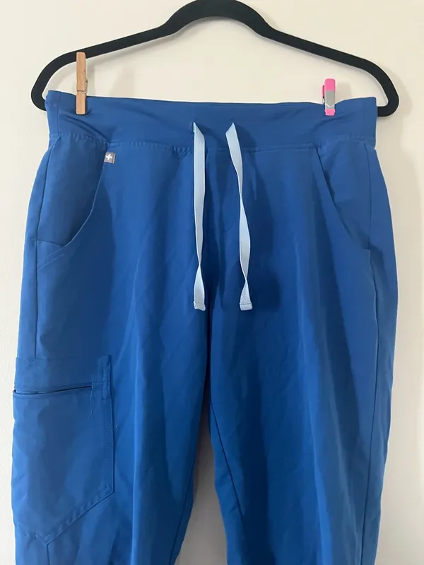 Figs Scrub Jogger Pants Womens Small Blue Medical Nursing Uniform Comfort - Image 2