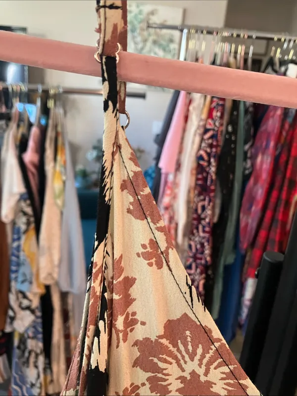 lovestitch Black and pink Printed Boho Maxi Slip Dress - Image 4