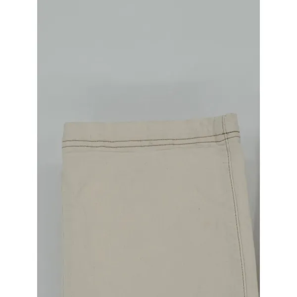 Tribal Jeans‎ Brooke High Rise Wide Leg Crop Pants Button Fly Size 2 Cream Ecru - Image 9