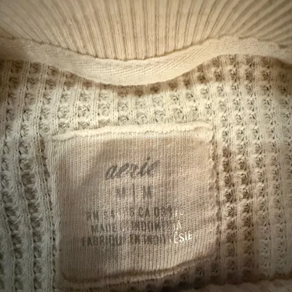 Aerie Women's Cream Crewneck Top - Image 3