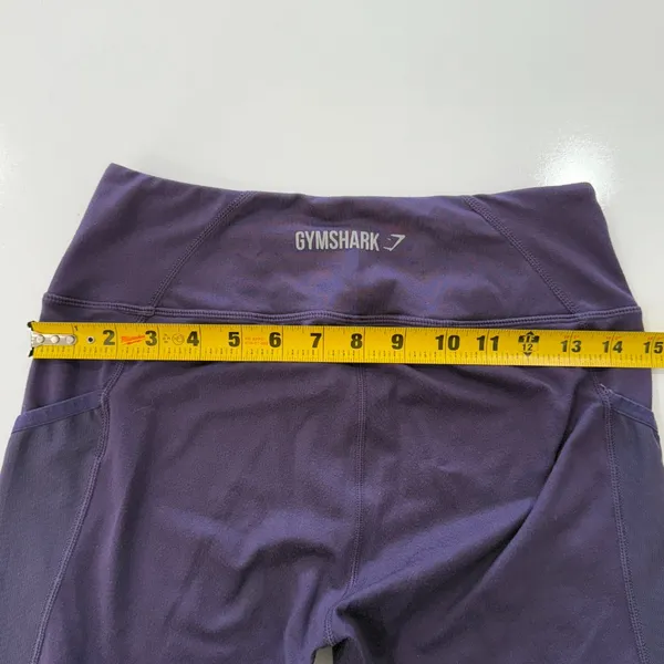 Gymshark Dry Full Length Leggings Purple Athletic Pants Cutout Mesh Size M - Image 6