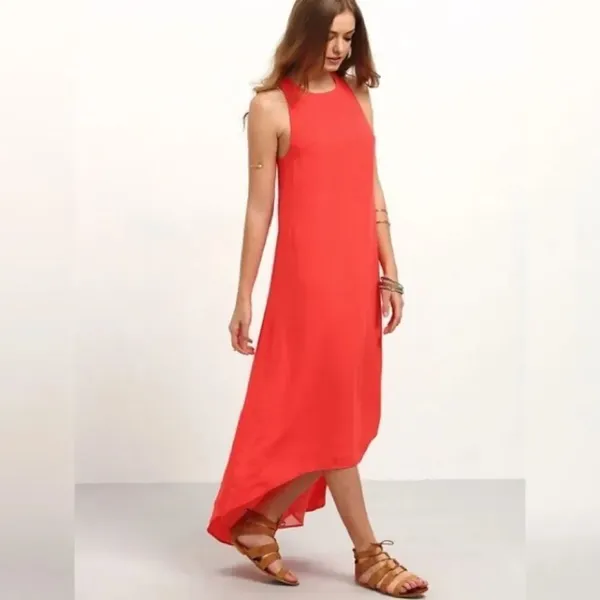 ✨HP✨Red Sleeveless High Low Dress✨ - Image 2
