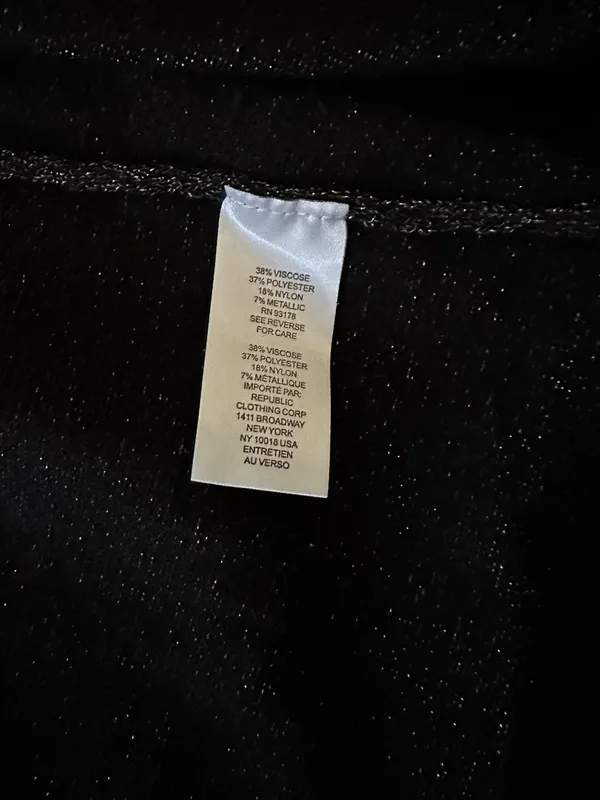 Tahari Woman’s Open Front Long Line Black Cardigan, Sz M - Image 7