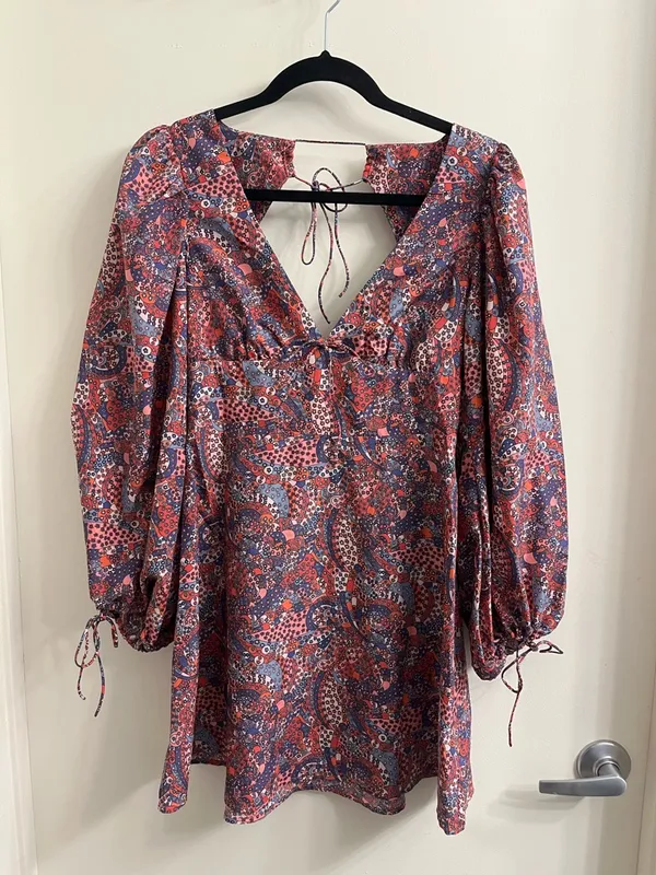 For Love And Lemons Tonya Long Sleeve Mini Dress Size Small - Image 4