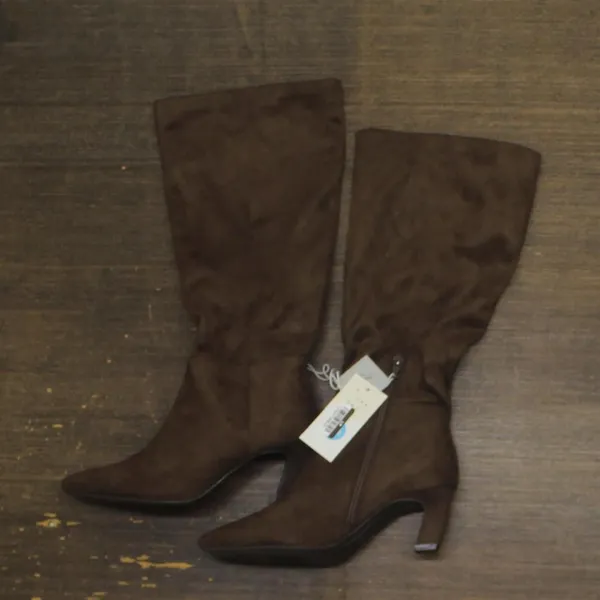 NWT A New Day Womens Raye Tall Dress Boots 88375201 Dark Brown 7.5M - Image 4