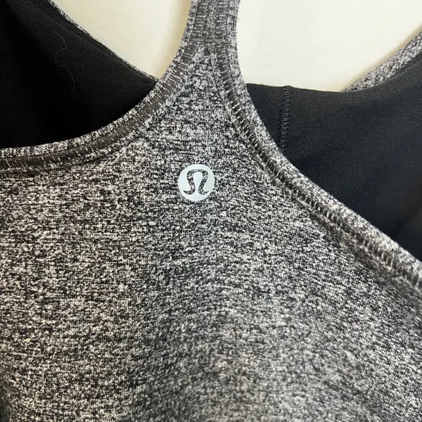 Lululemon - Power Pose Tank Heathered Black Athletic Workout Gyn Yoga Running Top - Image 6