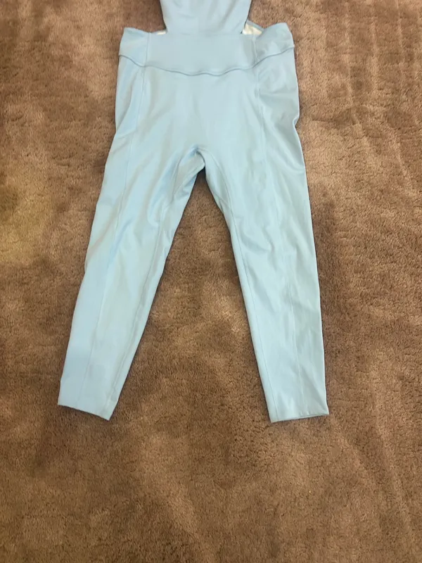 FP MoveMent by Free People Back it Up Powder Blue Romper Athletic Jumpsuit - Image 4