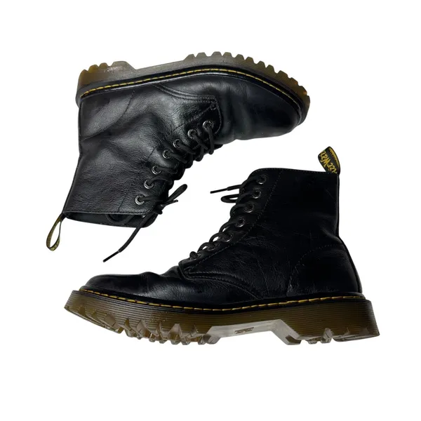 Dr. Martens Luana Black Leather Combat Boots Women’s Size 9 AW004 - Image 7