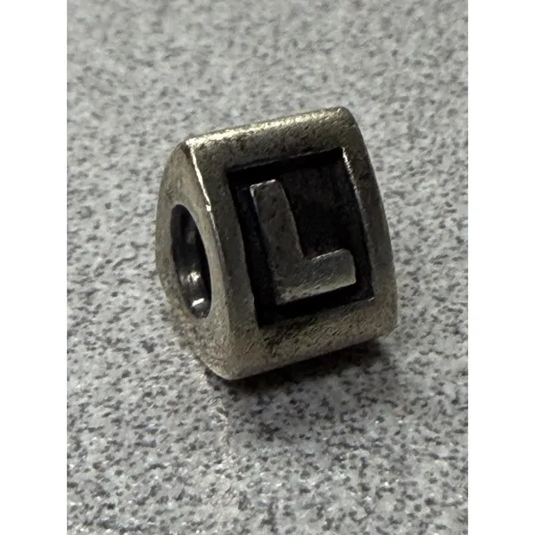 Authentic Pandora Charm Sterling Silver Alphabet Letter L Bead Retired - Image 2
