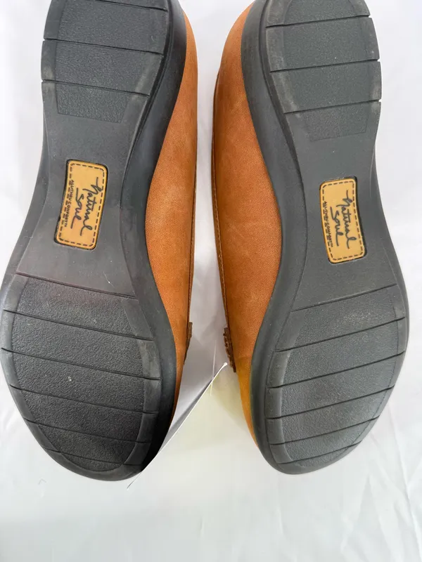 Natural Soul by Naturalizer Women Loafers Tan Suede Comfort Slip On Shoes 7.5W - Image 6