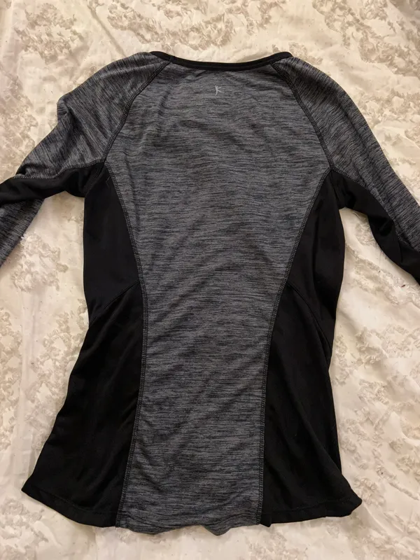 Danskin Now Gray Long Sleeve Workout Top - Image 3