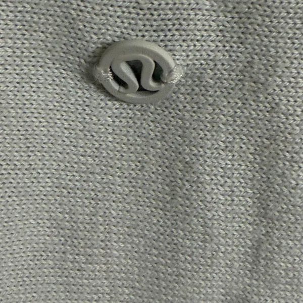 Lululemon 100% Cotton Long Sleeve‎ Knit Sweater Light Blue Mint Green Size 4 - Image 9