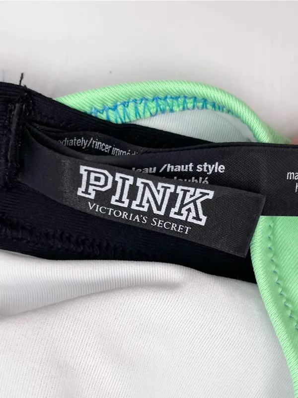 Victoria's Secret PINK Lightly Lined Bandeau High Waisted Mini Bikini Size Large - Image 6