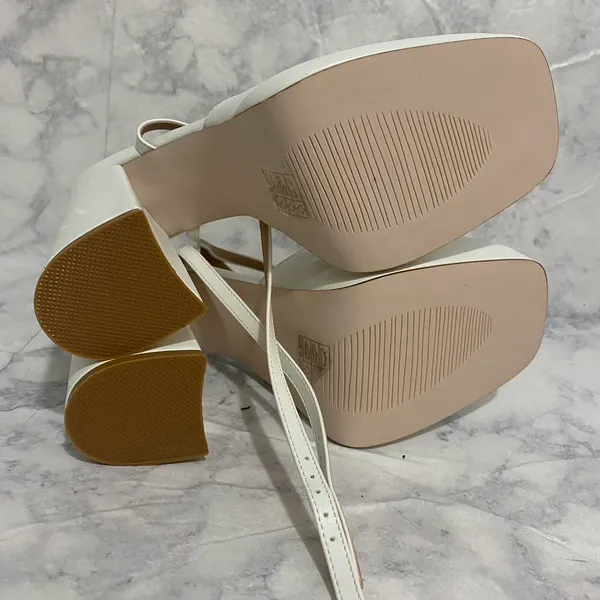 Princess Polly White Alto Platform Heels - Image 4