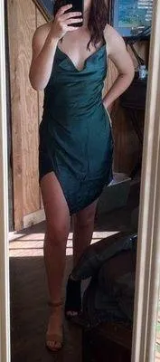 Here Comes the Sun Halter Dress Green Cowl Neck - Image 2