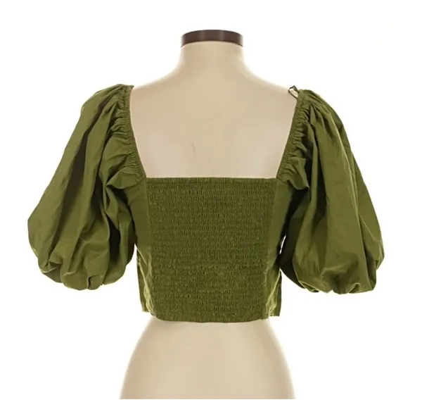 Abercrombie Poplin Keyhole Top - Image 6