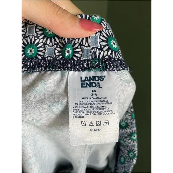 Lands End Pajama Shorts Size XS Geometric Print PJ Bottom Separate Sleepwear - Image 5